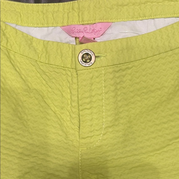 Lilly Pulitzer Pants - Lilly Pulitzer Neon Lime High-Waist Textured Shorts